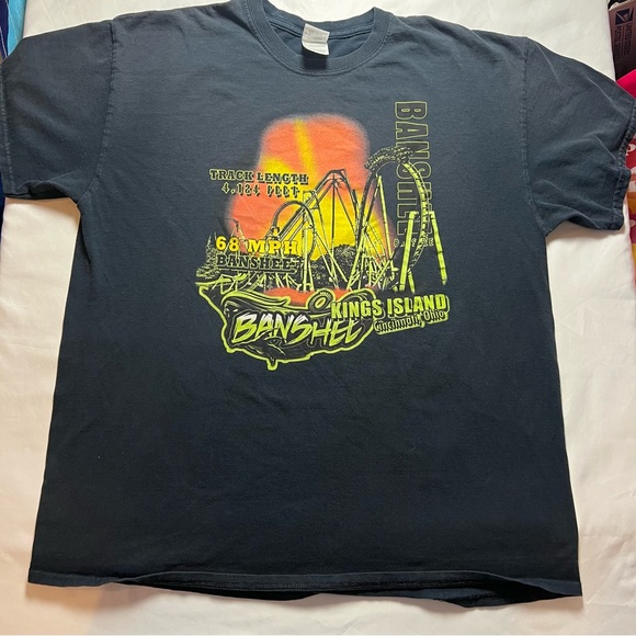 ✔️2014 Kings Island Banshee “Track Length” Men’s XL t-shirt - Picture 1 of 6